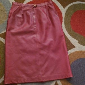 Celine leather skirt